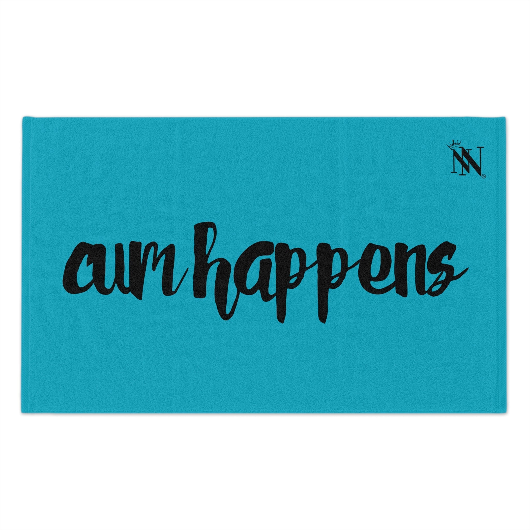 Cum Happens Teal | Mix & Match Soft Fun-Flirty Lovers’ Towels