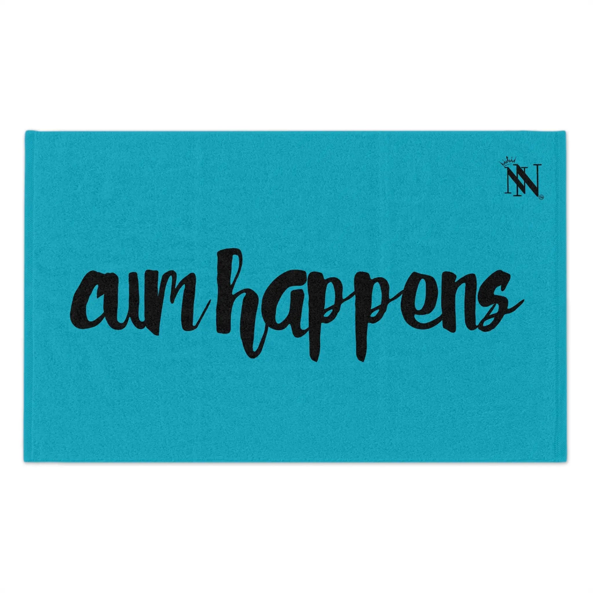 Cum Happens Teal | Mix & Match Soft Fun-Flirty Lovers’ Towels