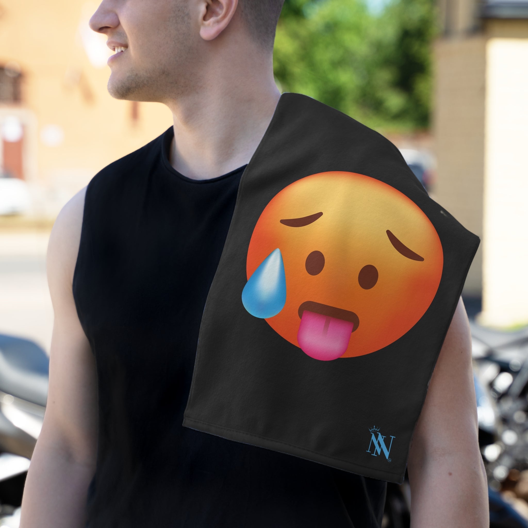 Hot Emoji Black | Mix & Match Soft Fun-Flirty Lovers’ Towels