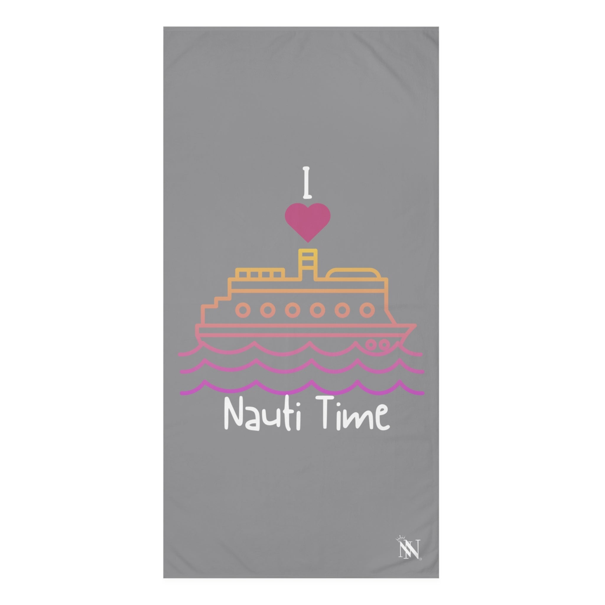 I Love Nauti Time Grey | Mix & Match XL Fun-Flirty Lovers’ Towels