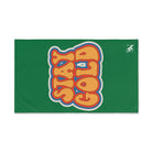 Stay Gold Retro Sticker Green | Mix & Match Classic Fun-Flirty Lovers’ Towels