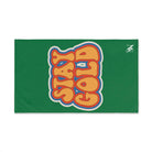 Stay Gold Retro Sticker Green | Mix & Match Classic Fun-Flirty Lovers’ Towels