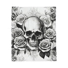 Grey Washed Skull & Roses | Mix & Match Soft Fun-Flirty Lovers’ Blankets
