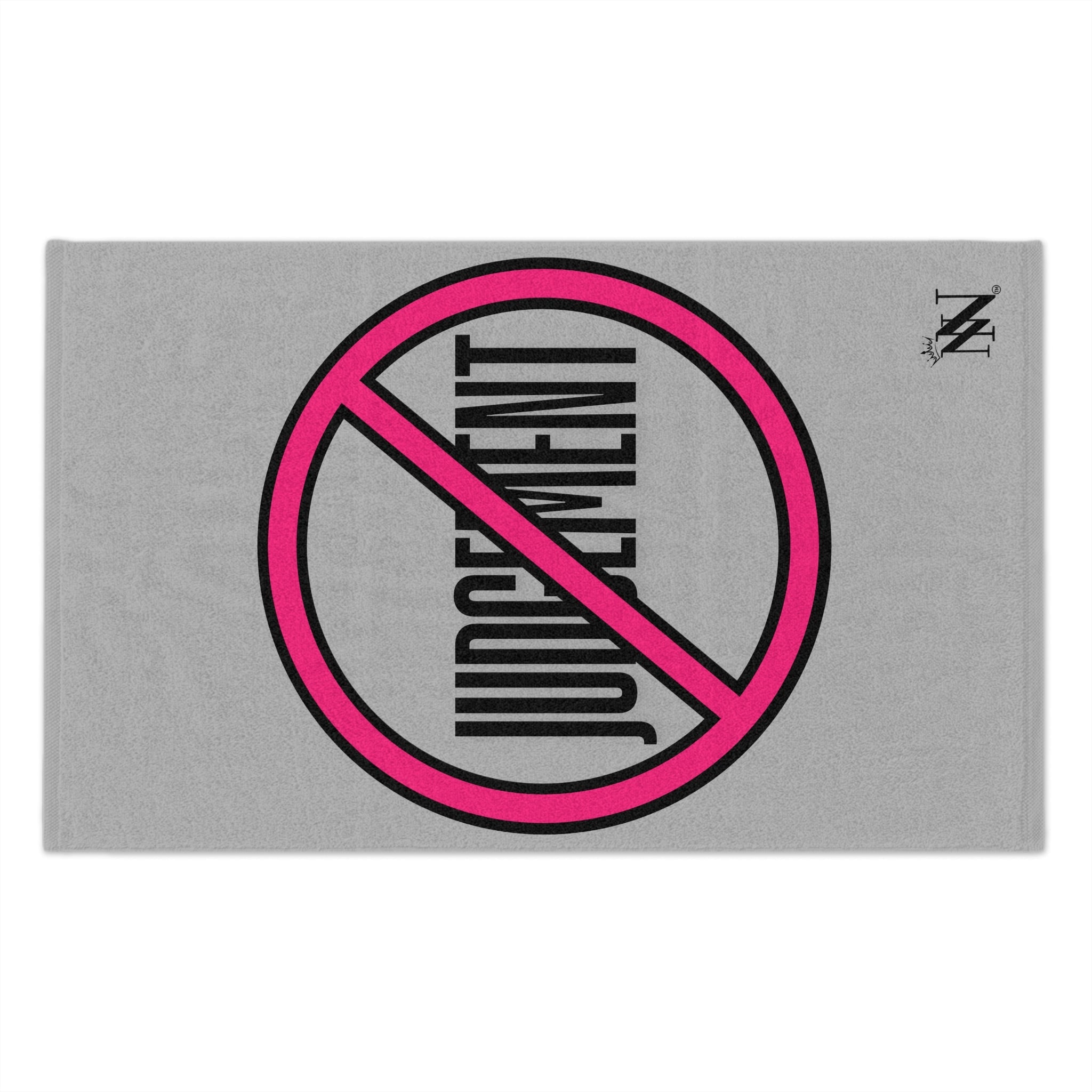 Judgement Free Zone Light Grey | Mix & Match Soft Fun-Flirty Lovers’ Towels