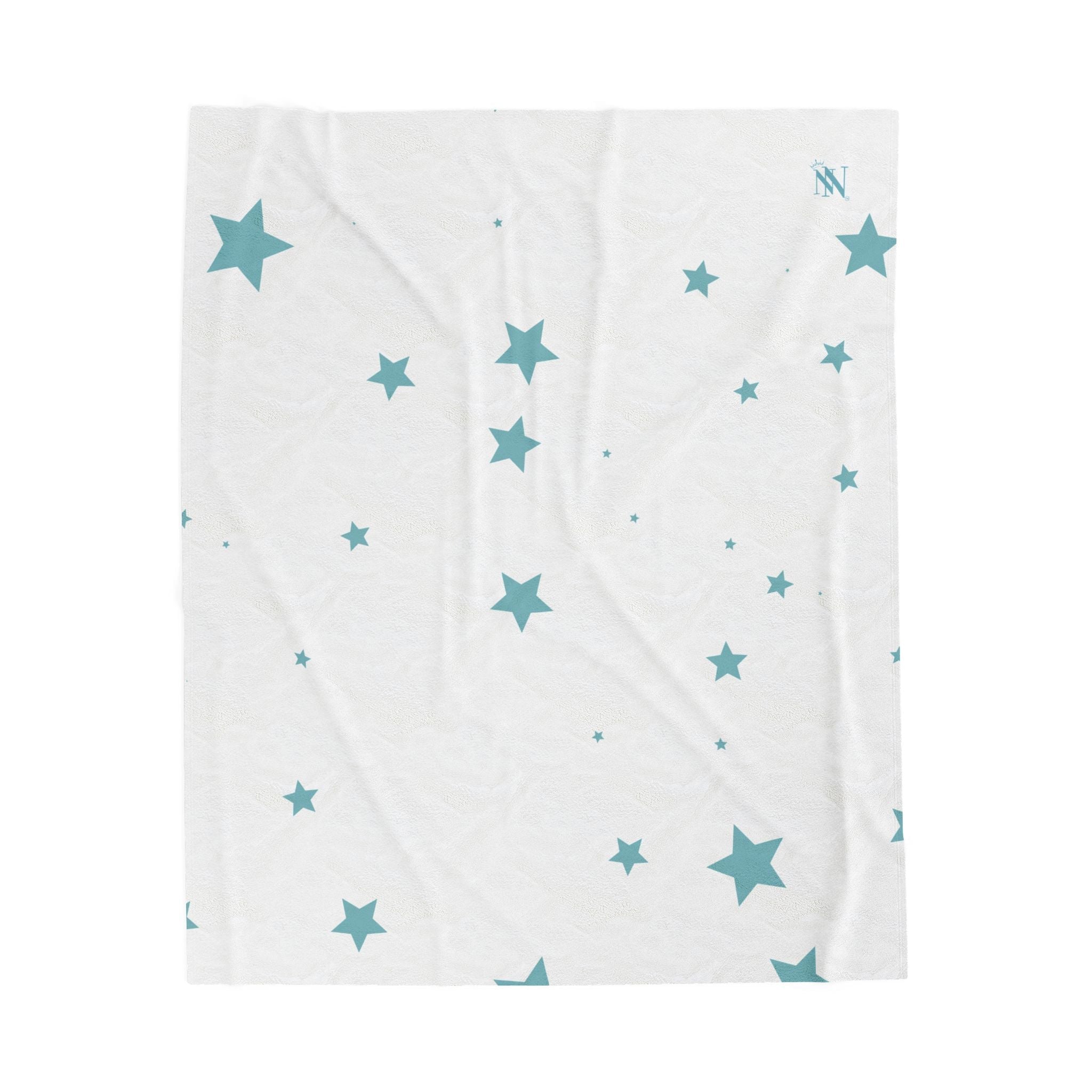 Sea Blue Star Pattern | Mix & Match Soft Fun-Flirty Lovers’ Blankets