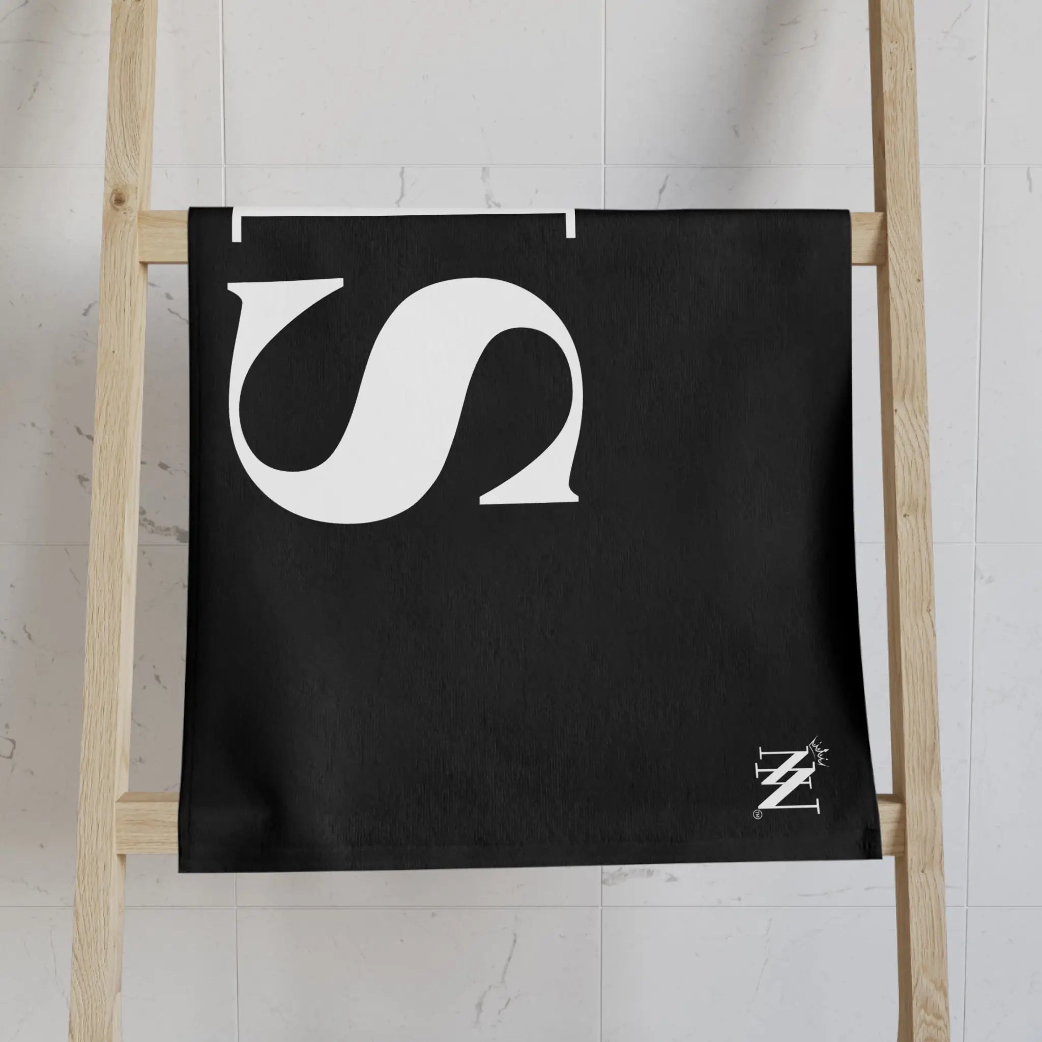 His Giant Letters Black | Mix & Match Classic Fun-Flirty Lovers’ Towels