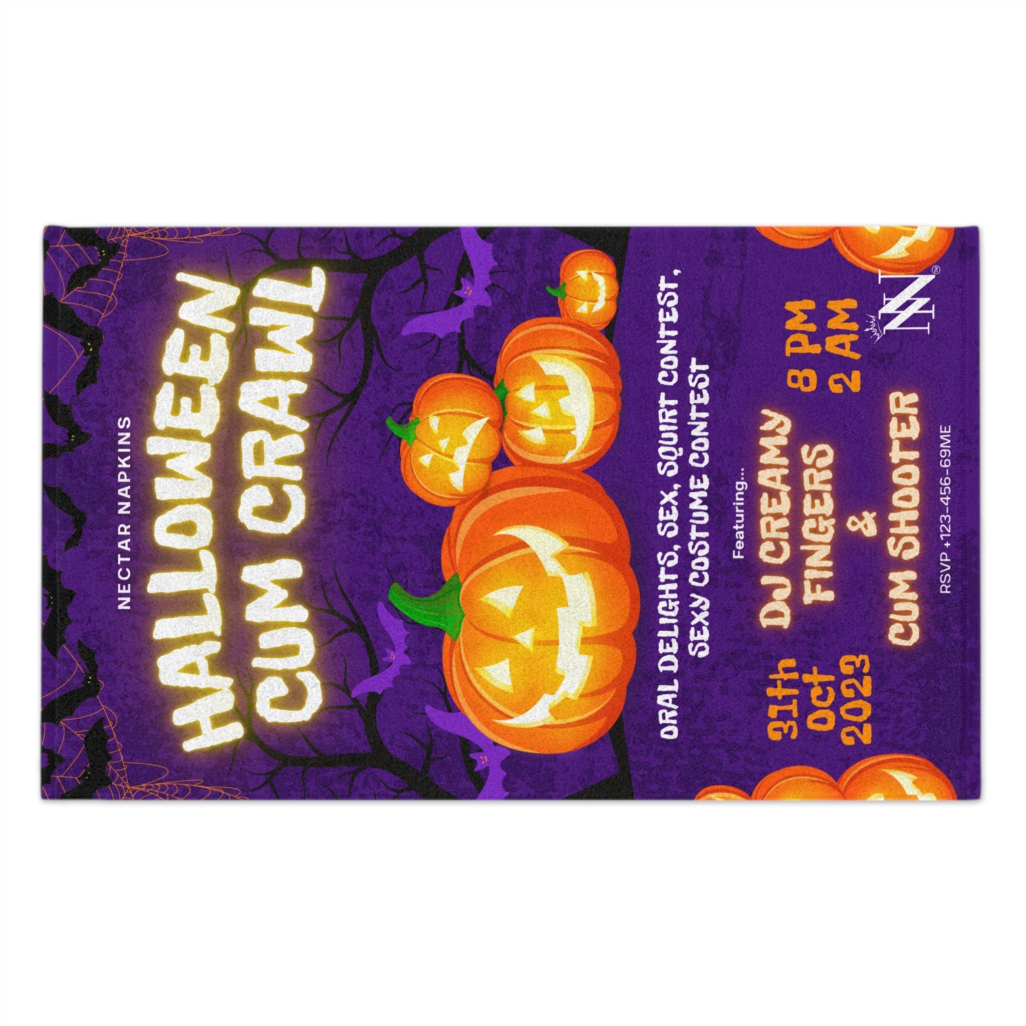 Halloween Cum Crawl | Mix & Match Soft Fun-Flirty Lovers’ Towels