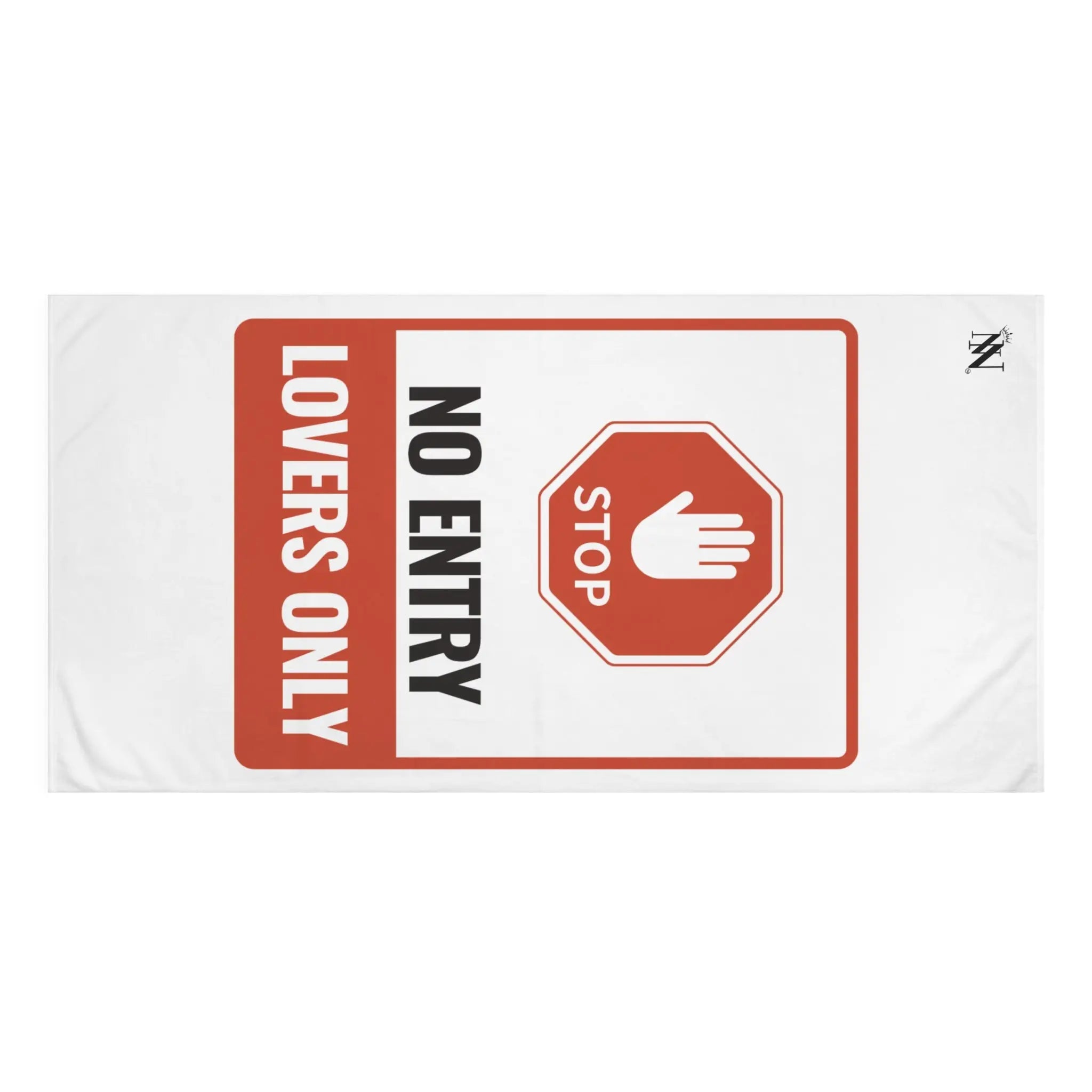 No Entry Lovers Only Sign | Nectar Napkins XL Fun-Flirty Lovers’ Towels