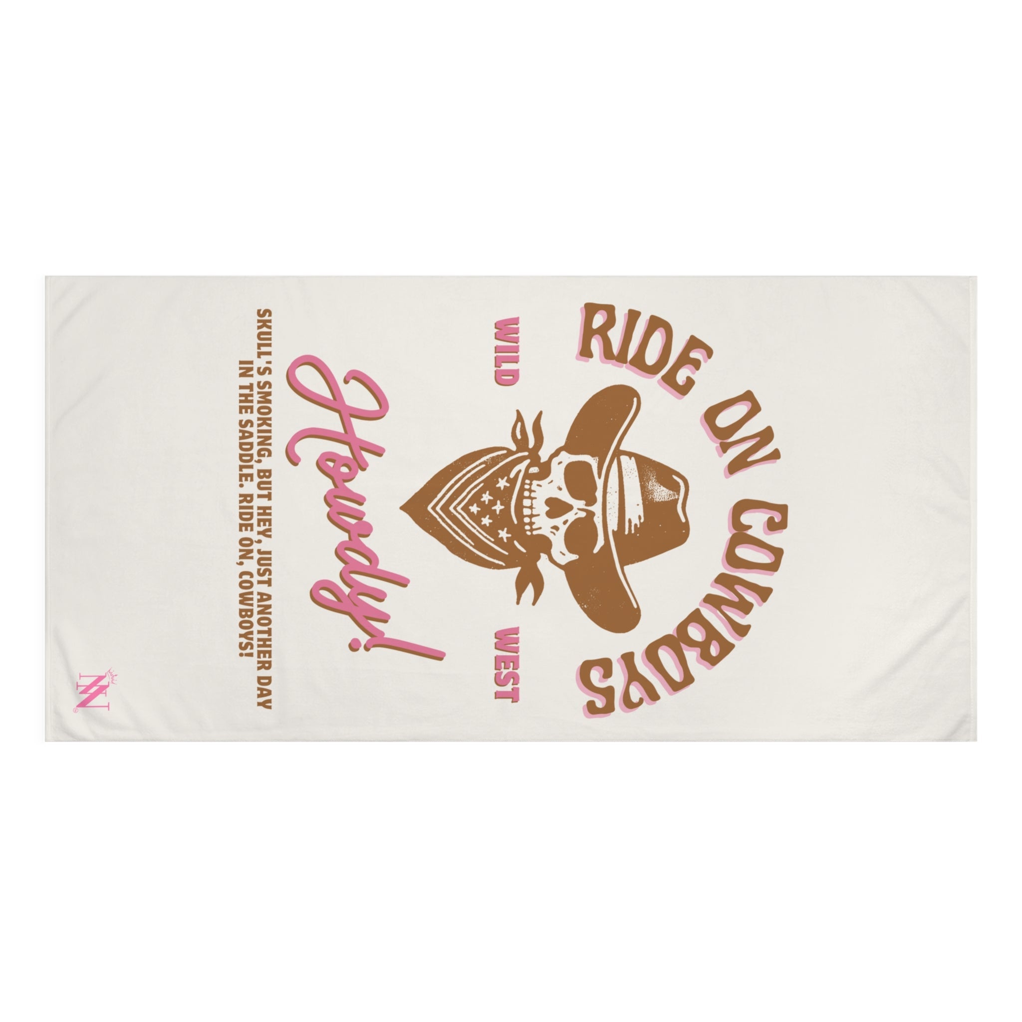 Ride On Cowboys Silky Soft Mink Cotton Extra Large Playful Sex Towel