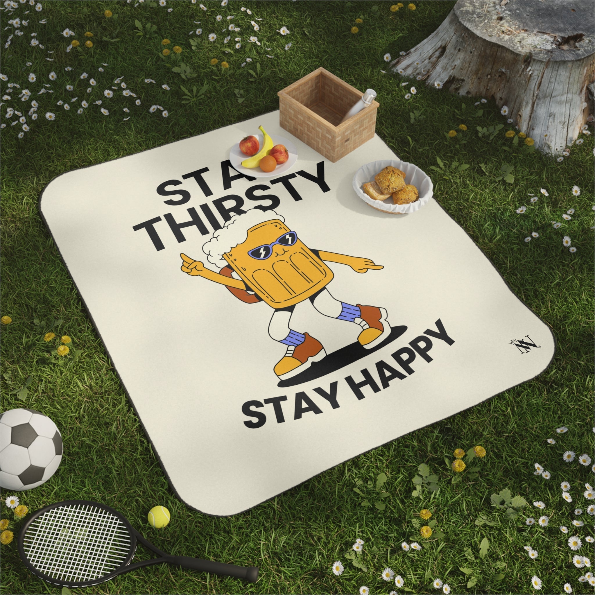 Stay Thirsty Stay Happy Water-Resistant Blanket