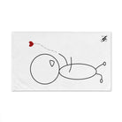 Stick Man Heart Balloon | Mix & Match Classic Fun-Flirty Lovers’ Towels