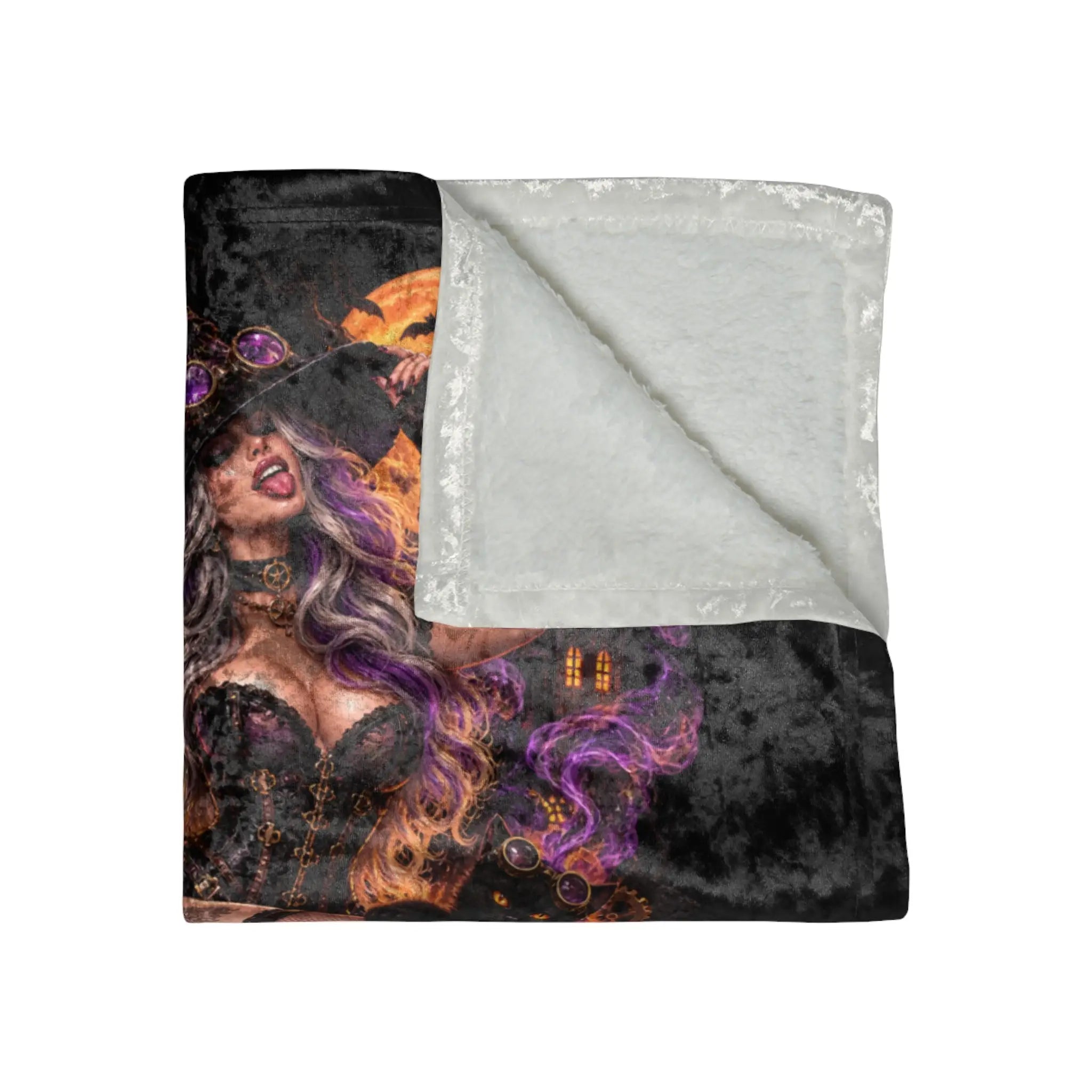Halloween Wicked Fantasy | Nectar Napkins Fun-Flirty Lovers’ Crushed Velvet Blankets