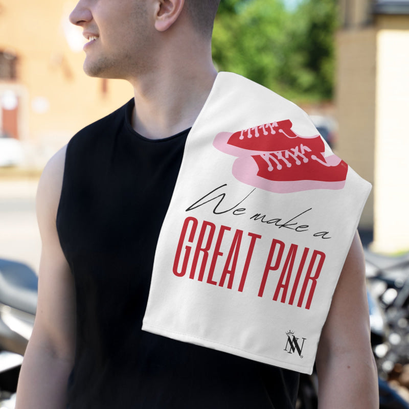 We Make a Great Pair Shoes | Mix & Match Soft Fun-Flirty Lovers’ Towels