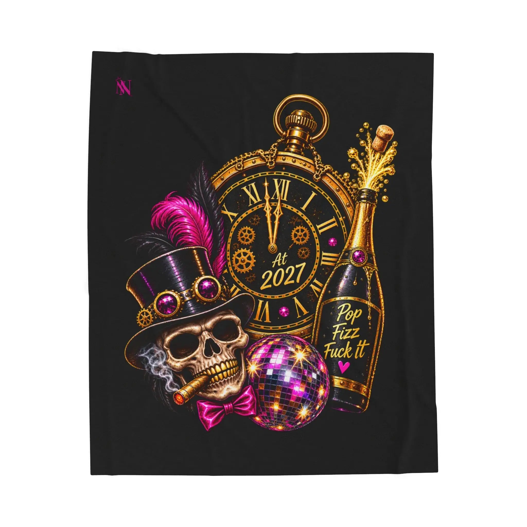 Pop Fizz Fuck It New Years | Nectar Napkins Fun-Flirty Lovers’ Blankets