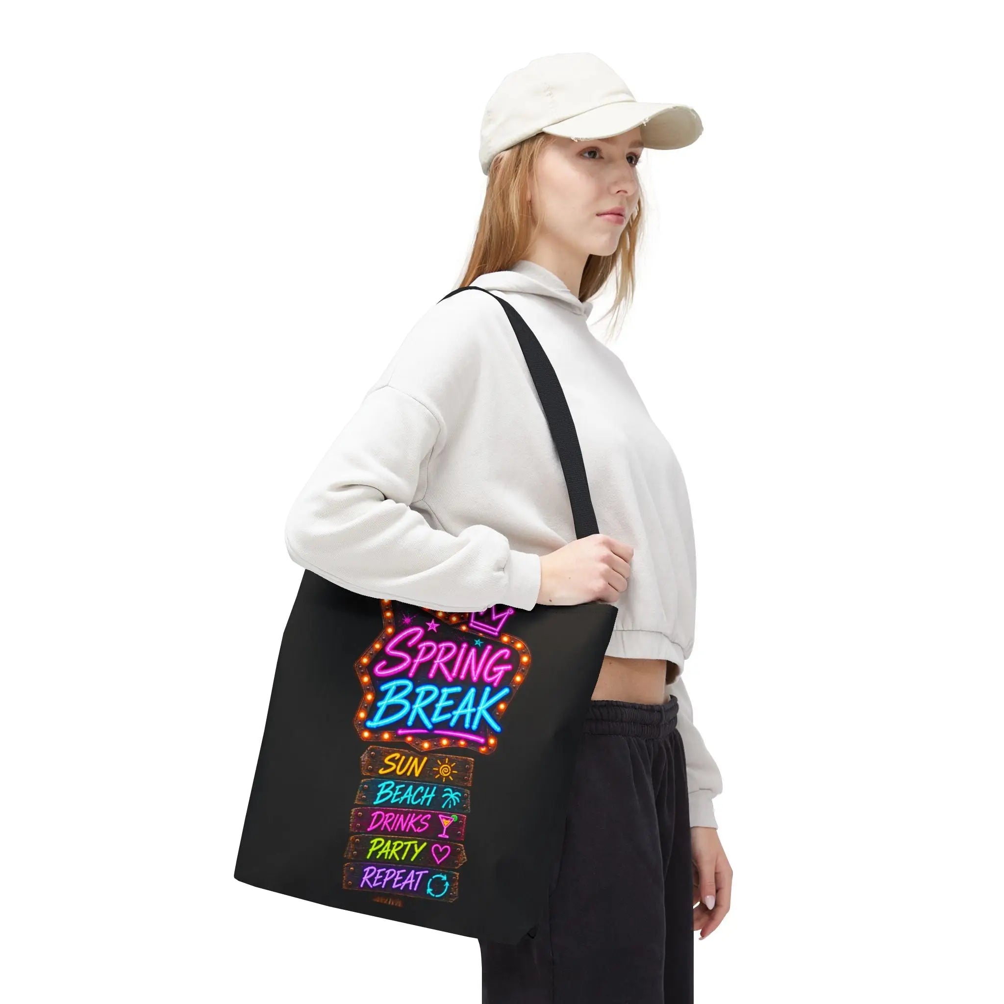 Spring Break Neon Sign Tote Bag