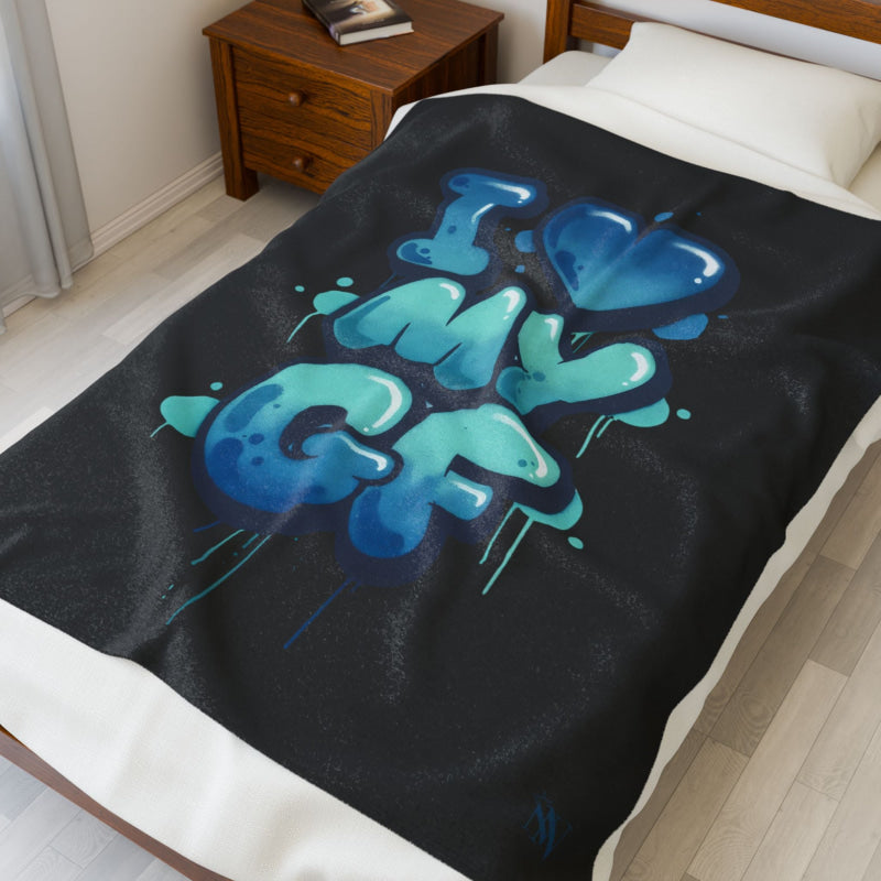 I Heart My GF Tagged | Mix & Match Soft Fun-Flirty Lovers’ Blankets