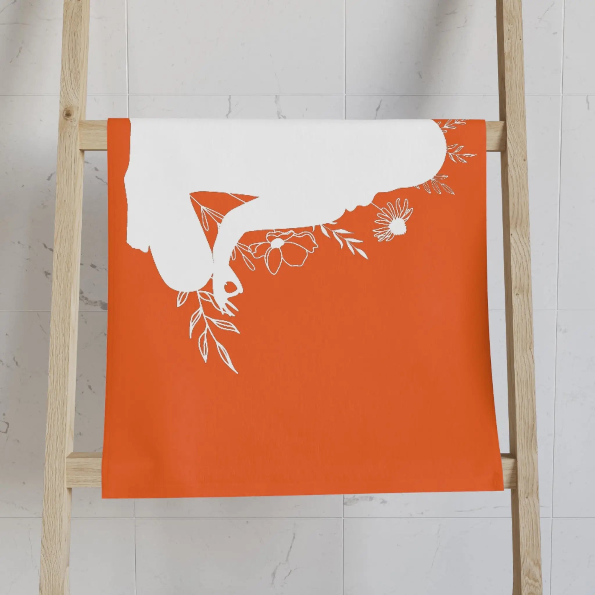 Seated Yoga Meditation Orange Cum Towel