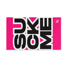 SUCK ME Block Letter Signature Pink Cum Towel