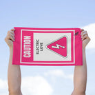 Caution Electric Love | Mix & Match Soft Fun-Flirty Lovers’ Towels