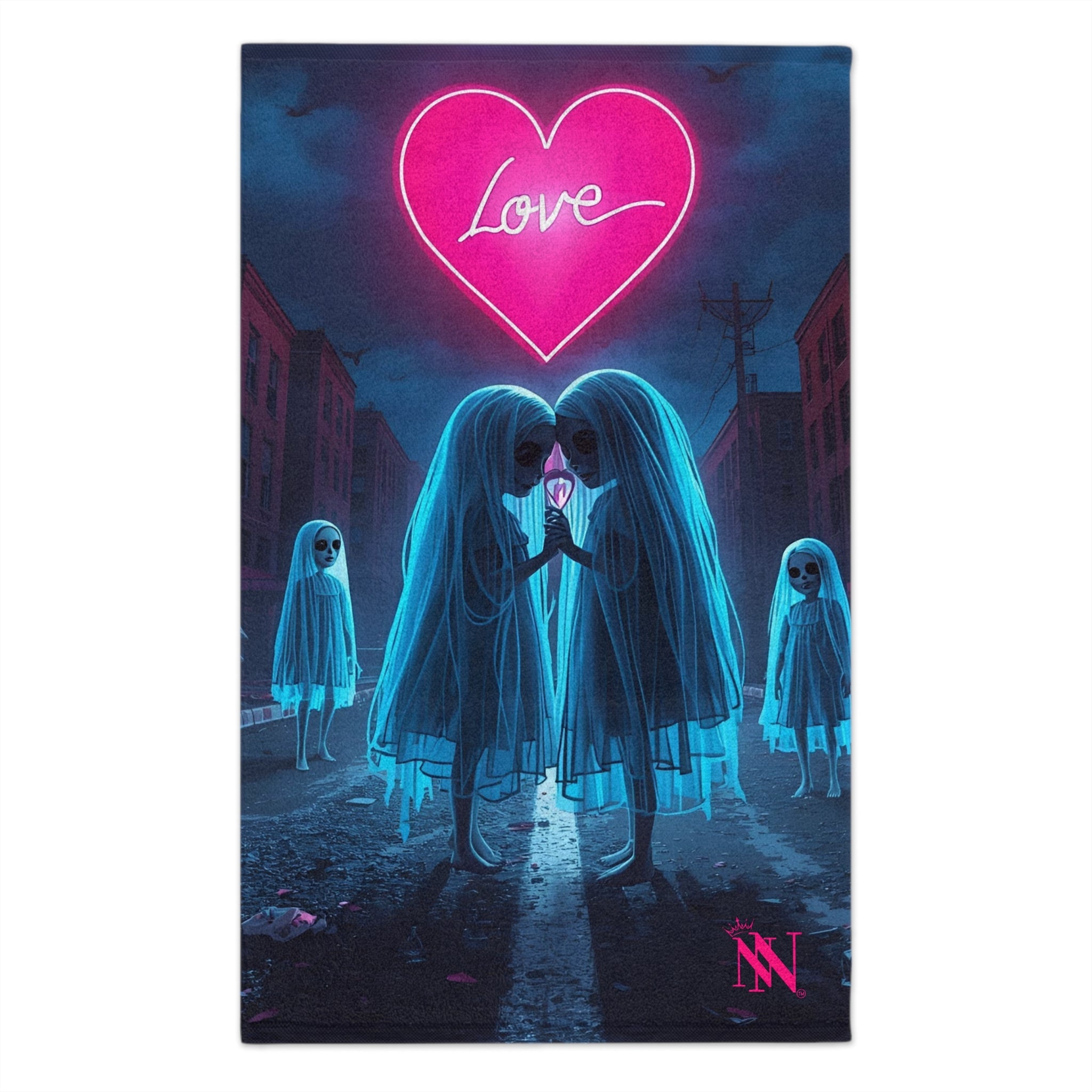 Dark Love Graphic | Mix & Match Soft Fun-Flirty Lovers’ Towels