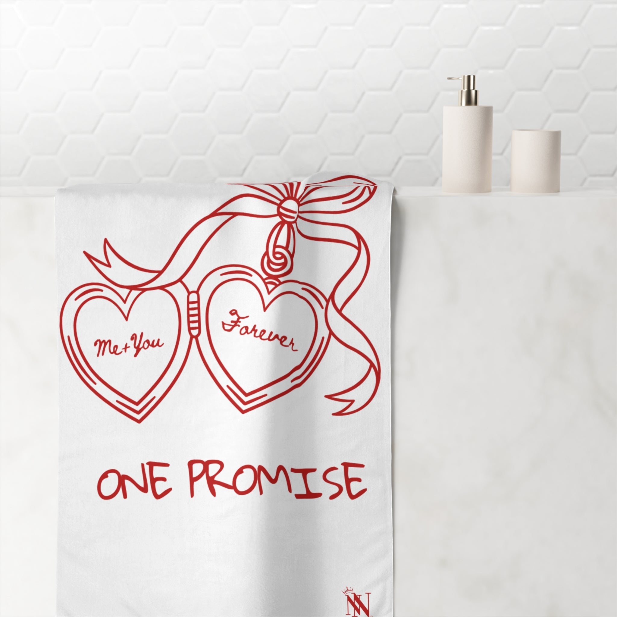 Two Hearts One Promise Anal Towel