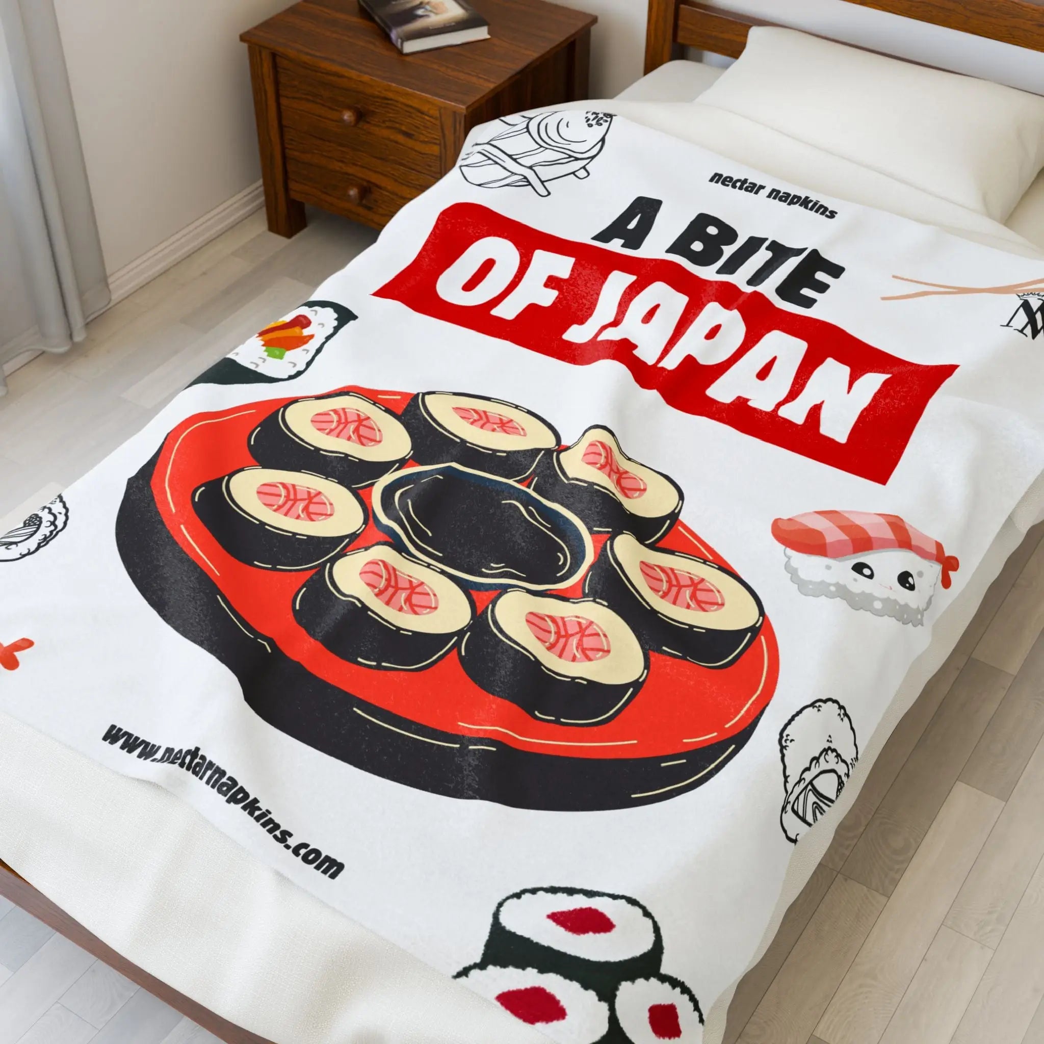 A Bite Of Japan | Mix & Match Velveteen Fun-Flirty Lovers’ Blankets