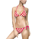 Red & White Checkered | Mix & Match Fun-Flirty Lovers’ String Bikinis