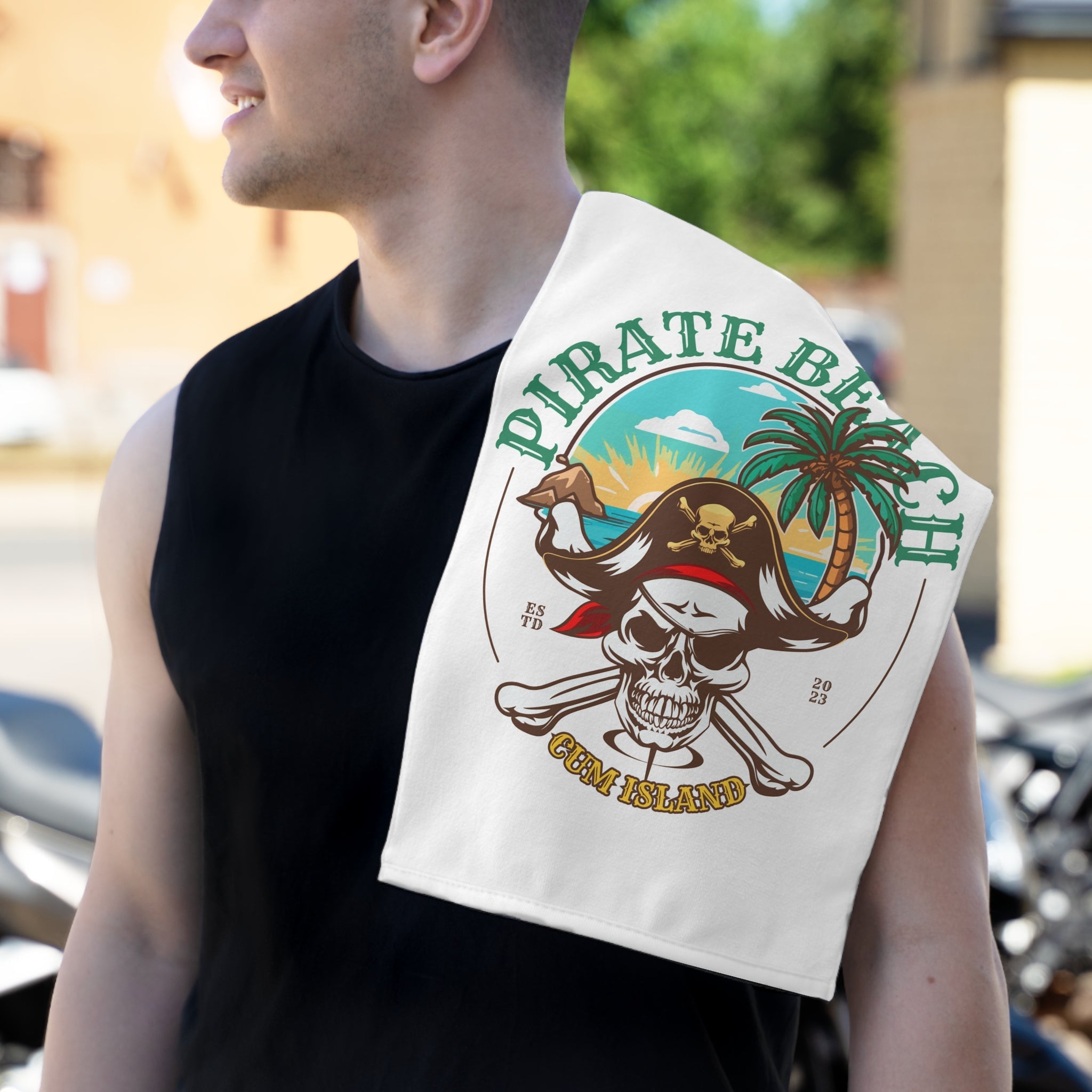 Cum Island Pirate Beach Sex Towel