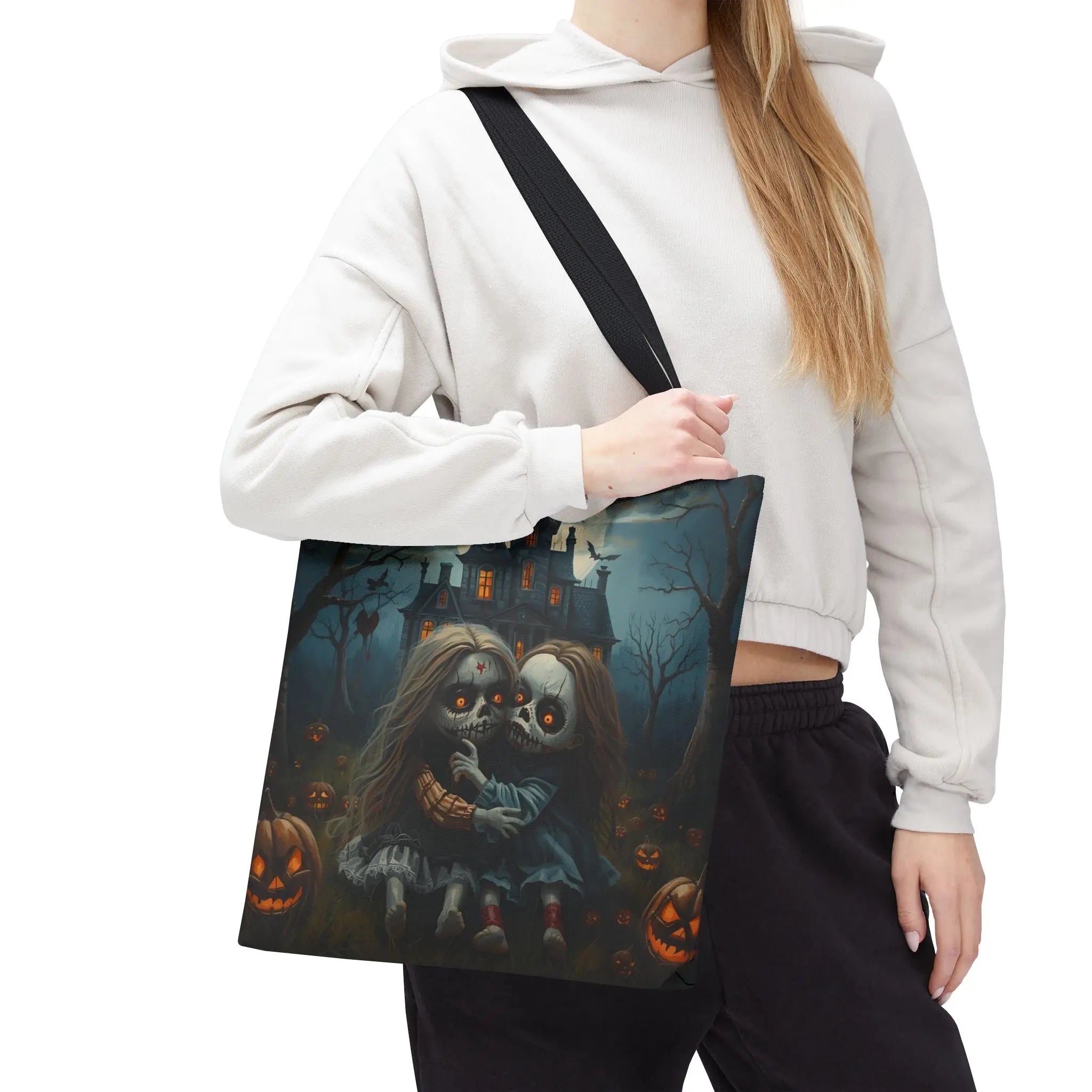 Scary Halloween Pumpkin Girls | Mix & Match Fun-Flirty Lovers’ Totes
