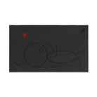 Stick Man Heart Balloon Dark Grey Cum Towel