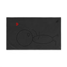 Stick Man Heart Balloon Dark Grey | Mix & Match Classic Fun-Flirty Lovers’ Towels