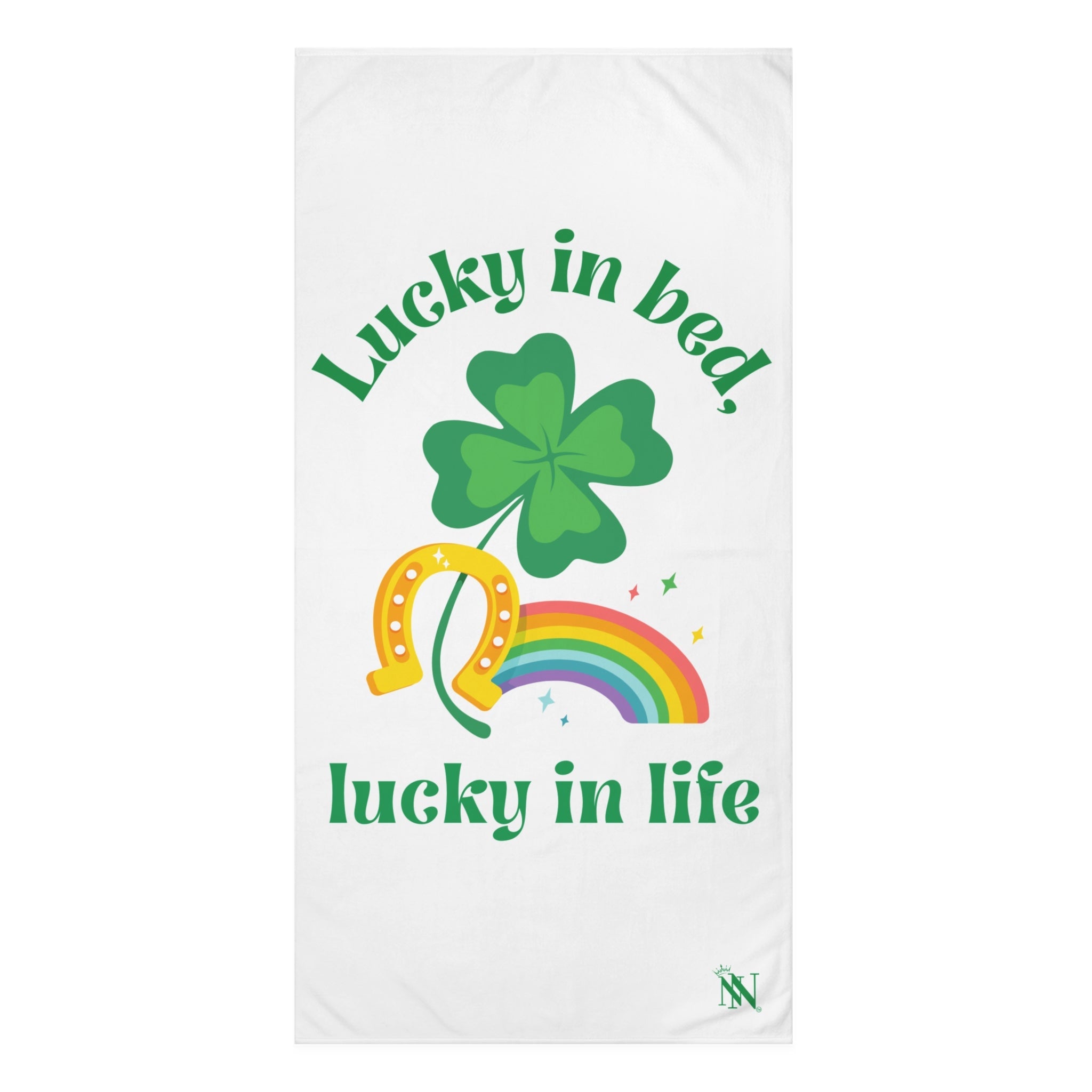 Lucky in Bed Lucky in Life St. Patrick’s Day | Mix & Match XL Fun-Flirty Lovers’ Towels