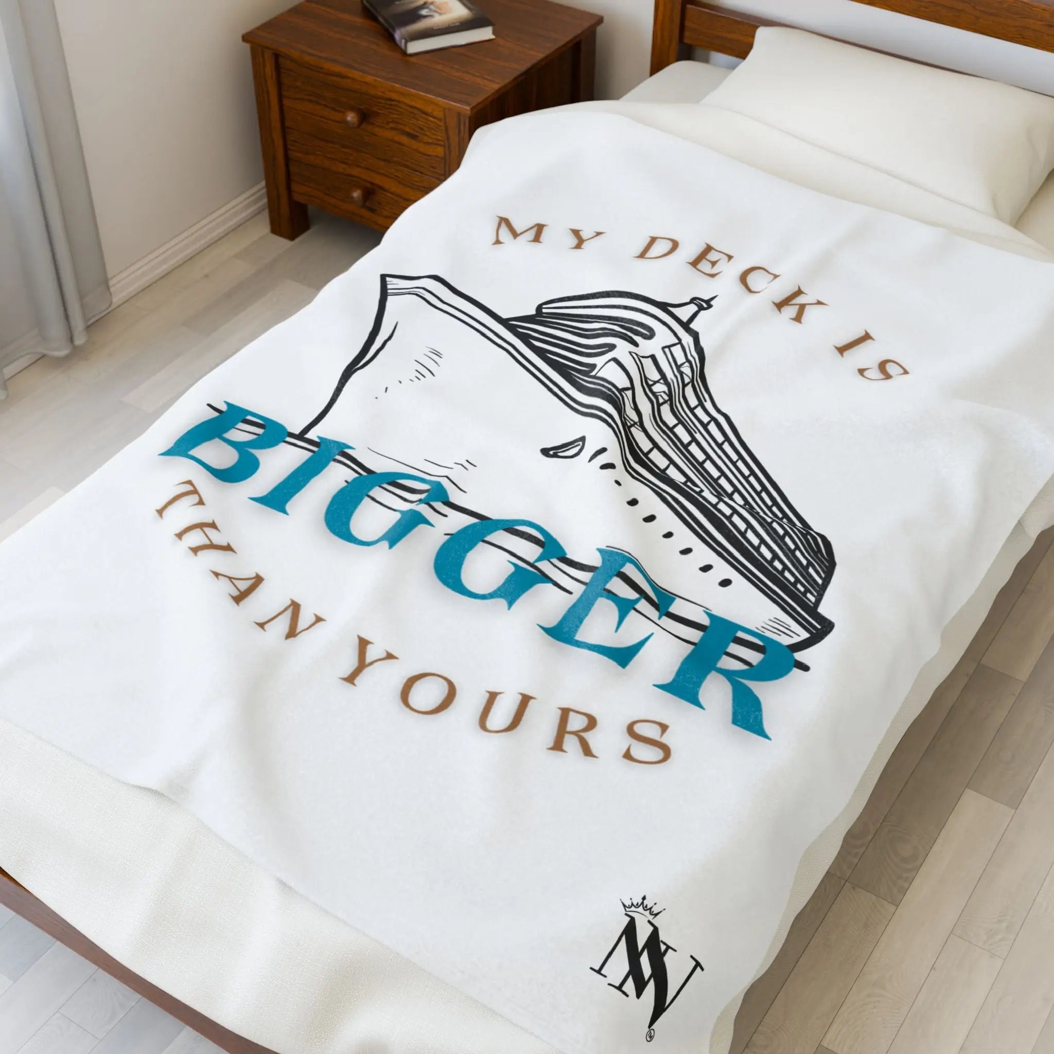 My Deck is Bigger Cruise Ship | Mix & Match Velveteen Fun-Flirty Lovers’ Blankets