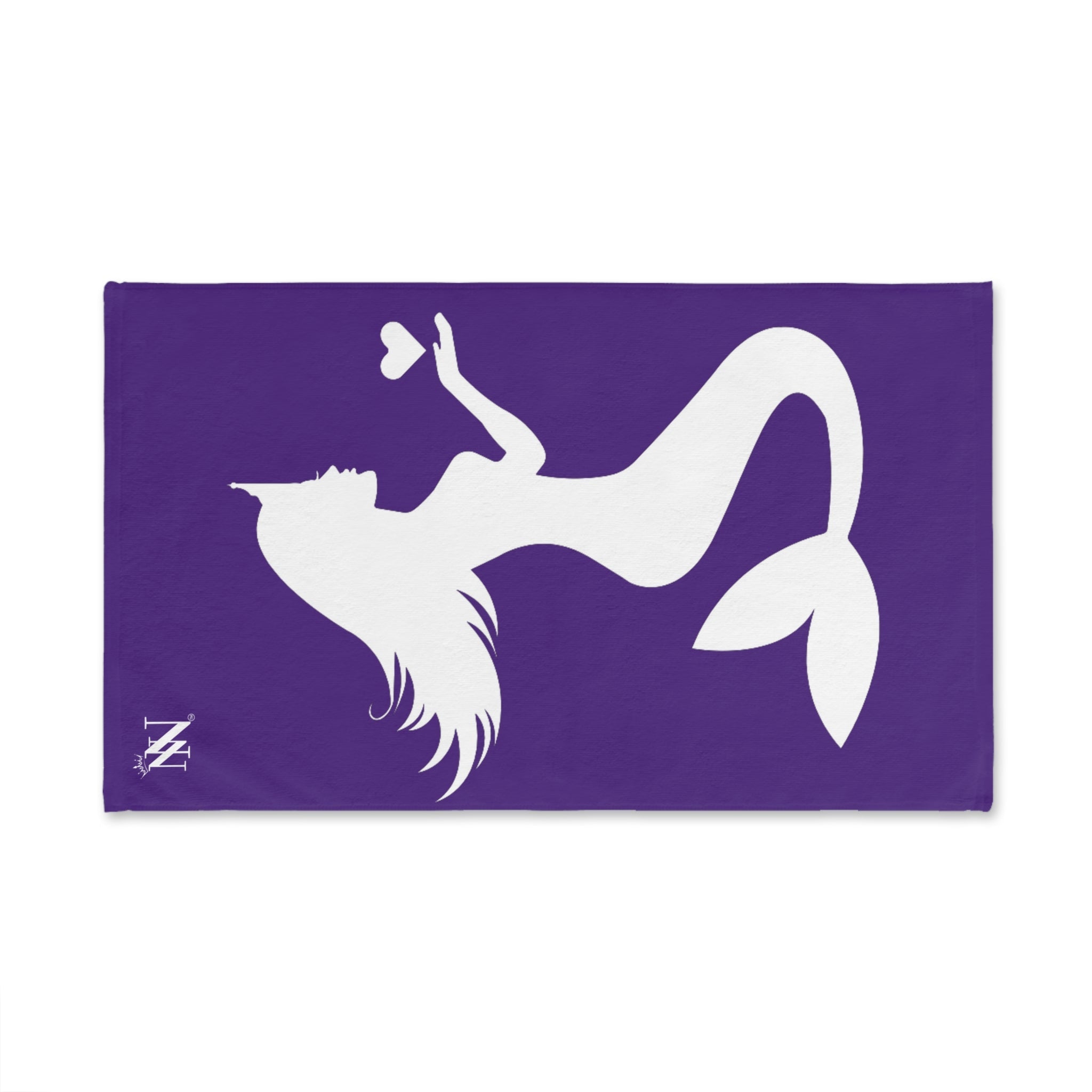 Mermaid Holding Heart Purple Cum Towel
