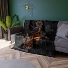 Trick Treat or Tease Crow | Nectar Napkins Fun-Flirty Lovers’ Crushed Velvet Blankets