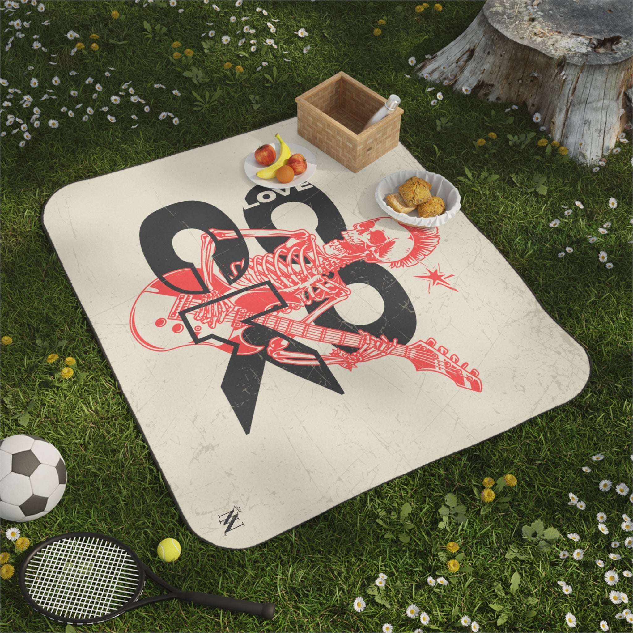Love Cock Skull Rocker Sex Blanket