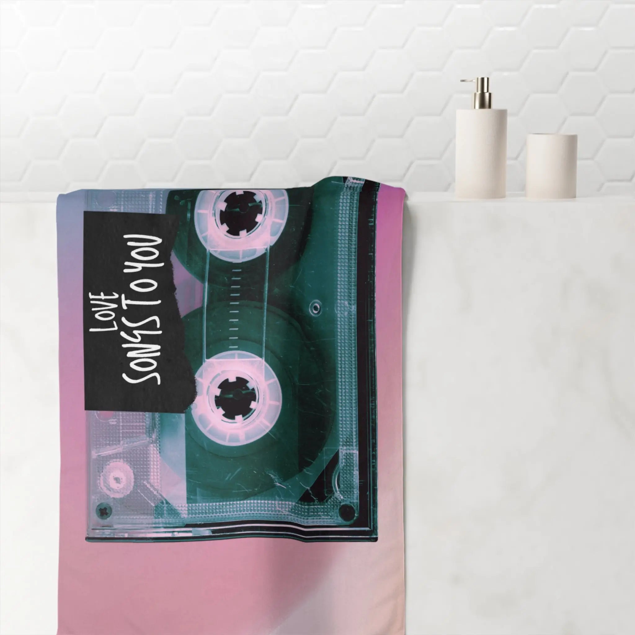 Love Songs to You Cassette Tape Beach Towel