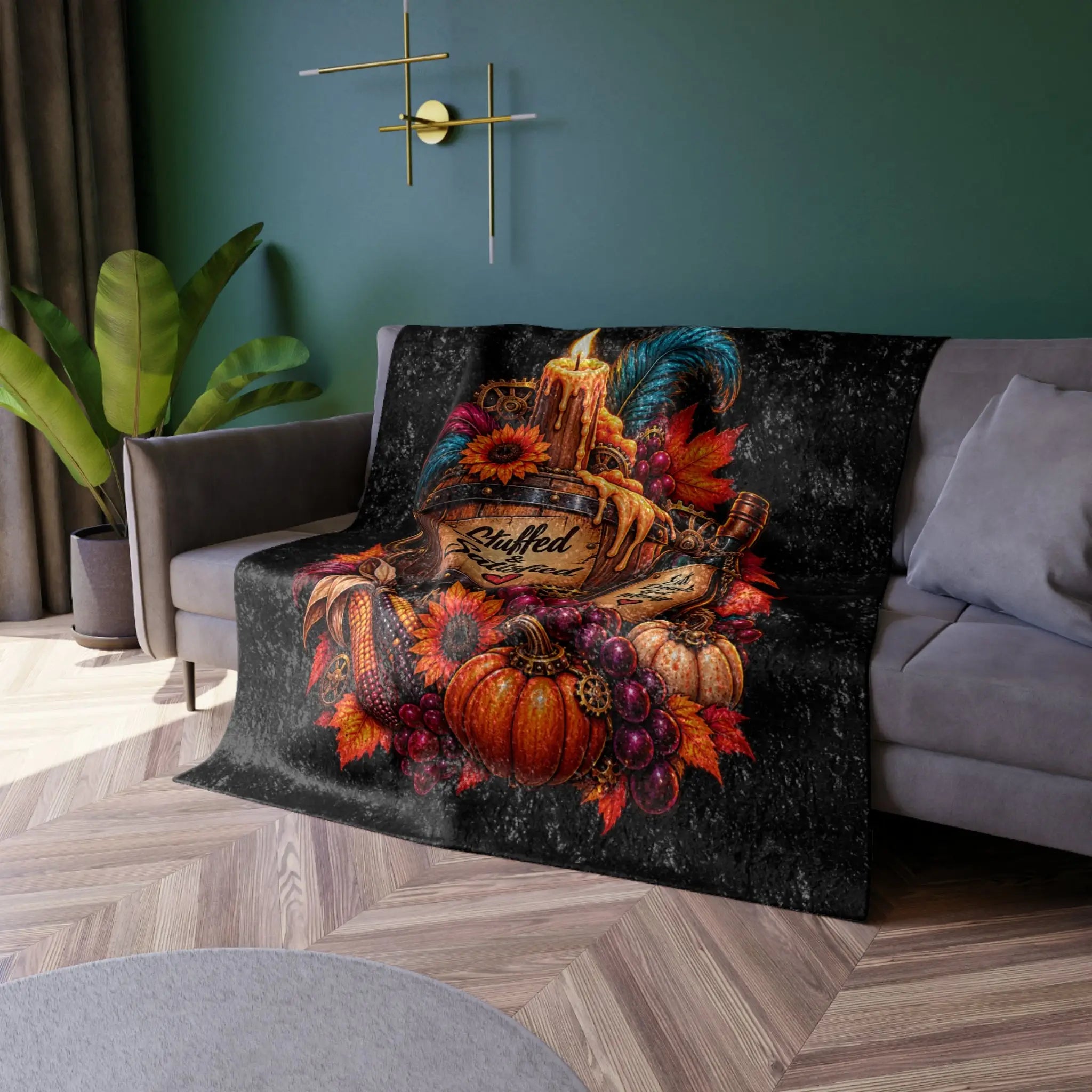 Stuffed & Satisfied Thanksgiving | Nectar Napkins Fun-Flirty Lovers’ Crushed Velvet Blankets