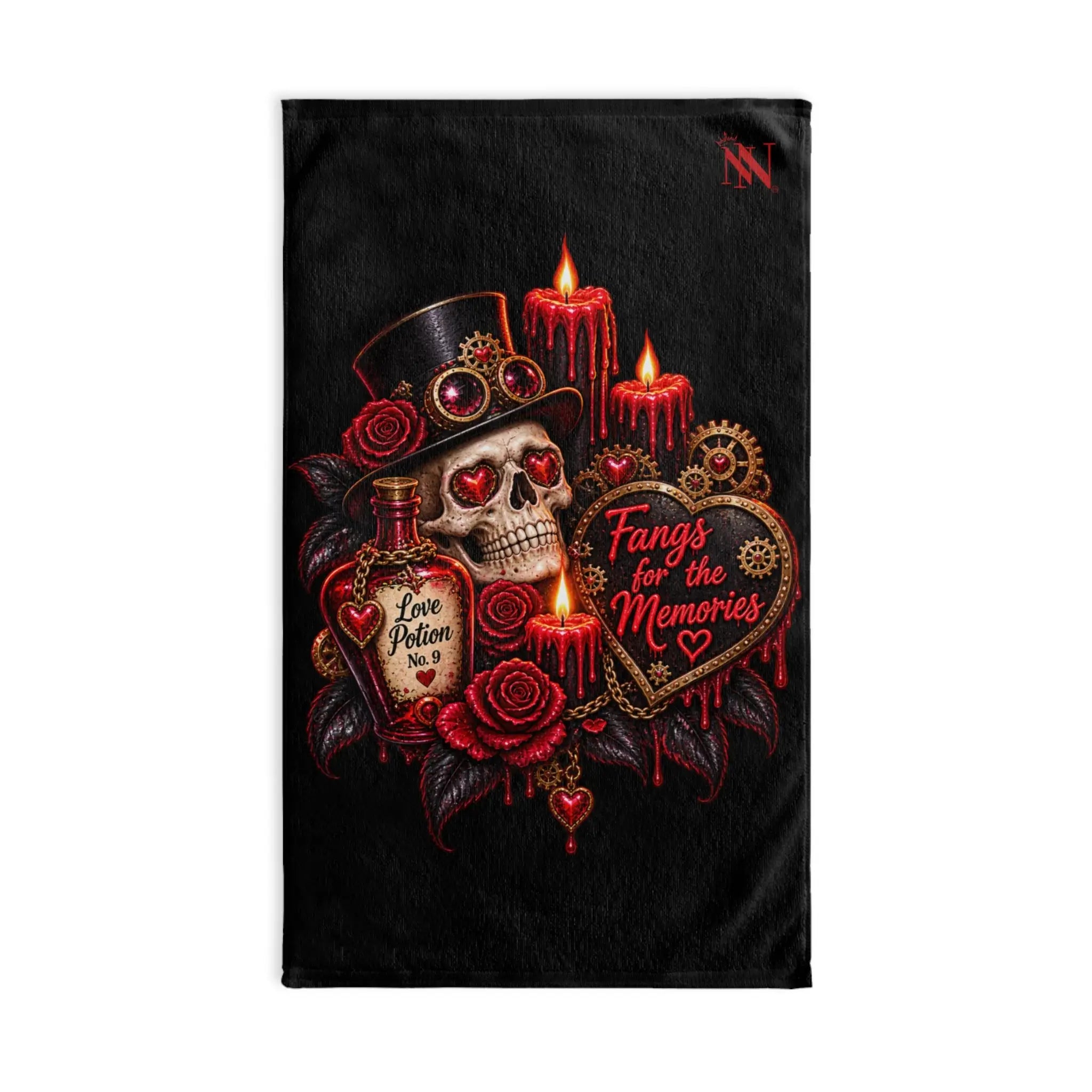Fangs for the Memories Skull | Nectar Napkins Classic Fun-Flirty Lovers’ Towels