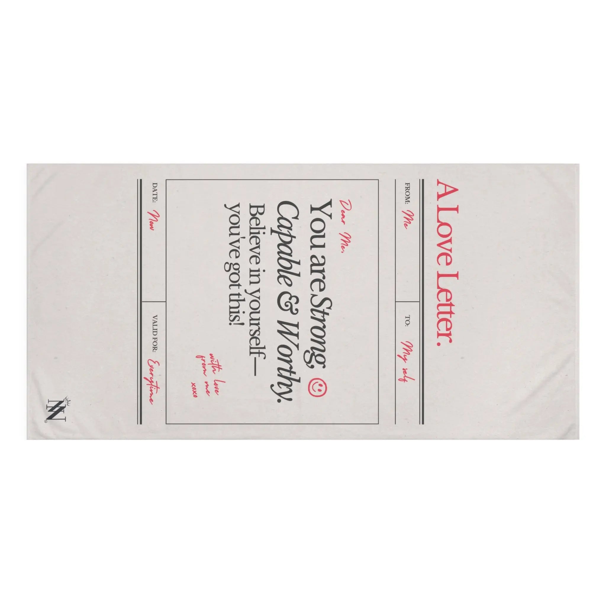A Love Letter to Myself | Mix & Match XL Fun-Flirty Lovers’ Towels