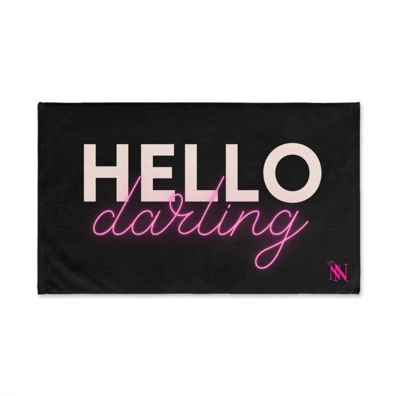 Hello Darling Black | Mix & Match Original Fun-Flirty Lovers’ Towels