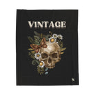 Vintage Floral Skull | Mix & Match Velveteen Fun-Flirty Lovers’ Blankets