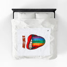 Just Lick It Rainbow Tongue Blanket