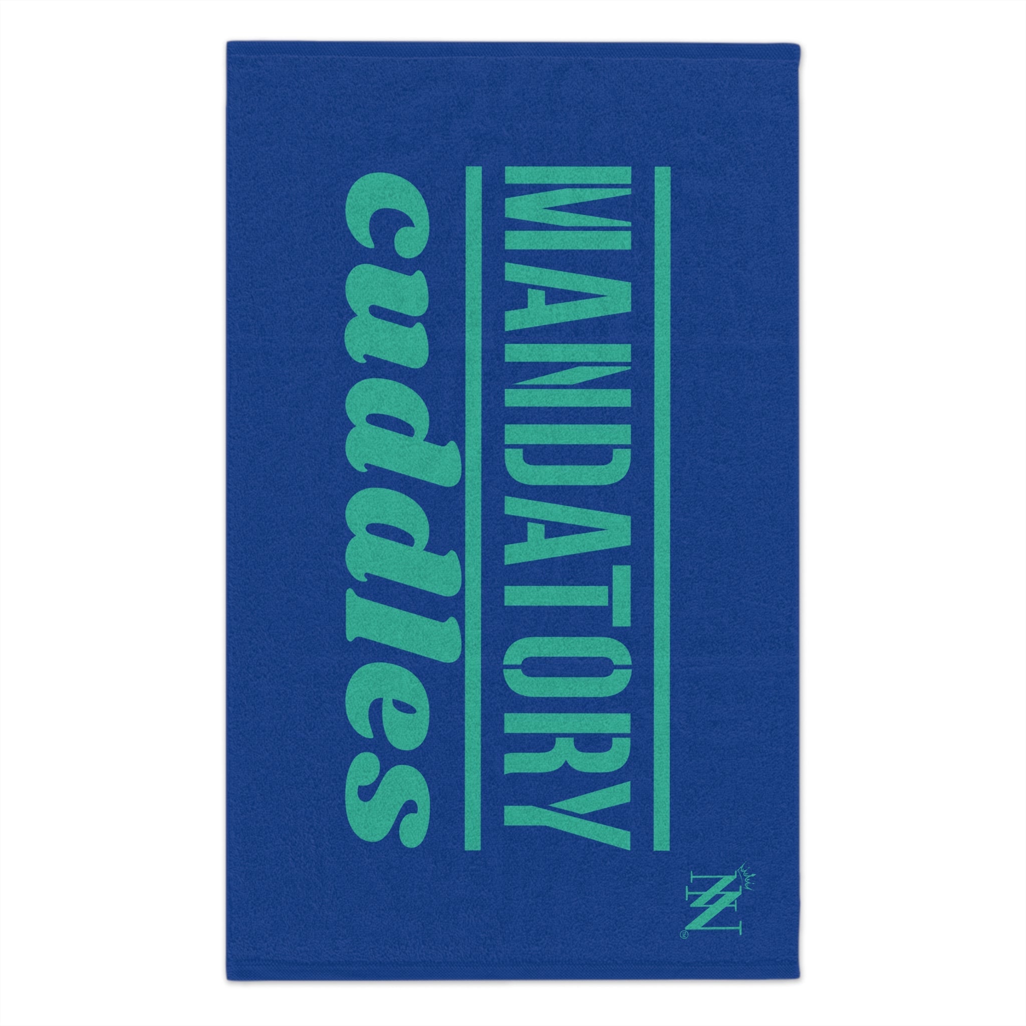 Mandatory Cuddles Blue | Mix & Match Soft Fun-Flirty Lovers’ Towels