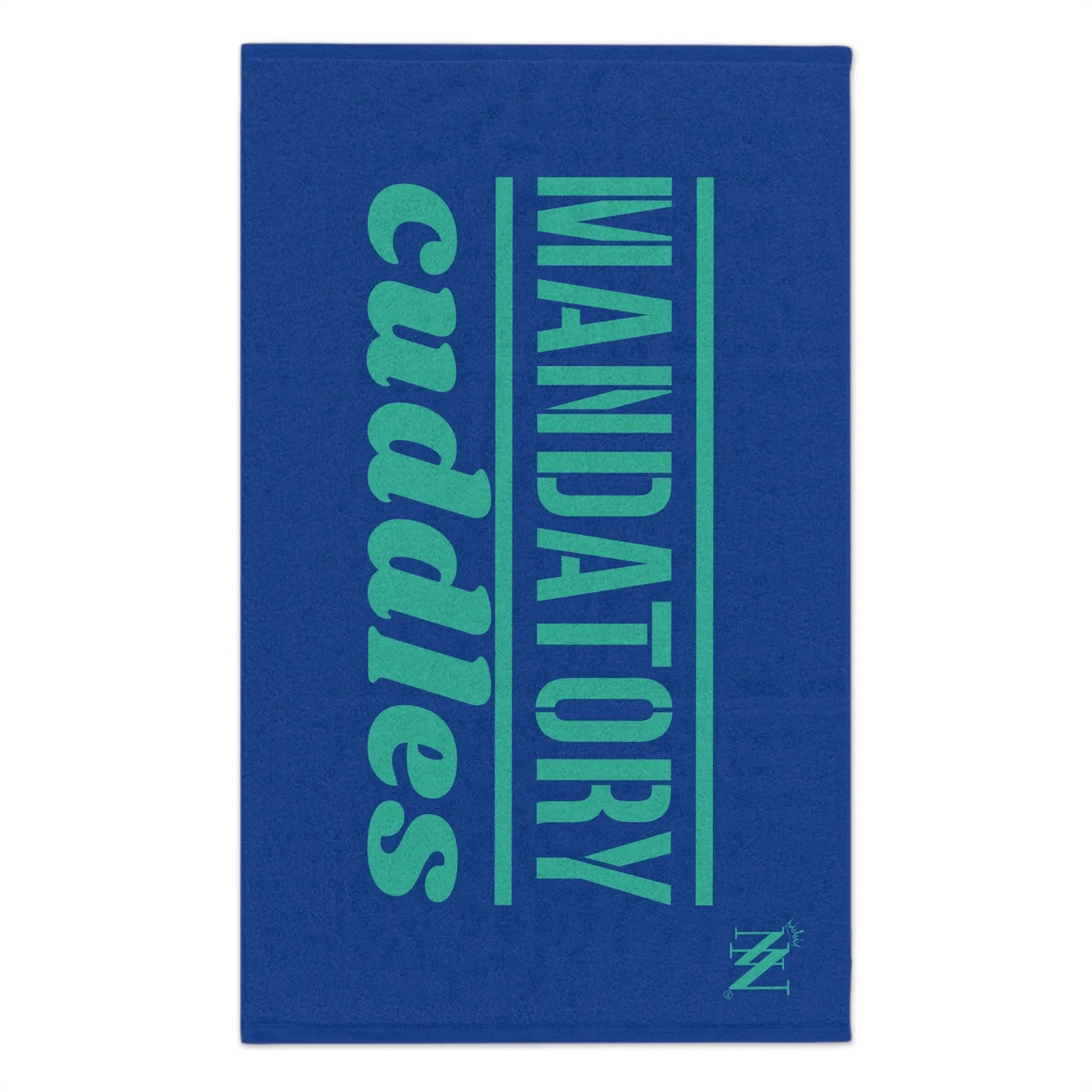 Mandatory Cuddles Blue | Mix & Match Soft Fun-Flirty Lovers’ Towels