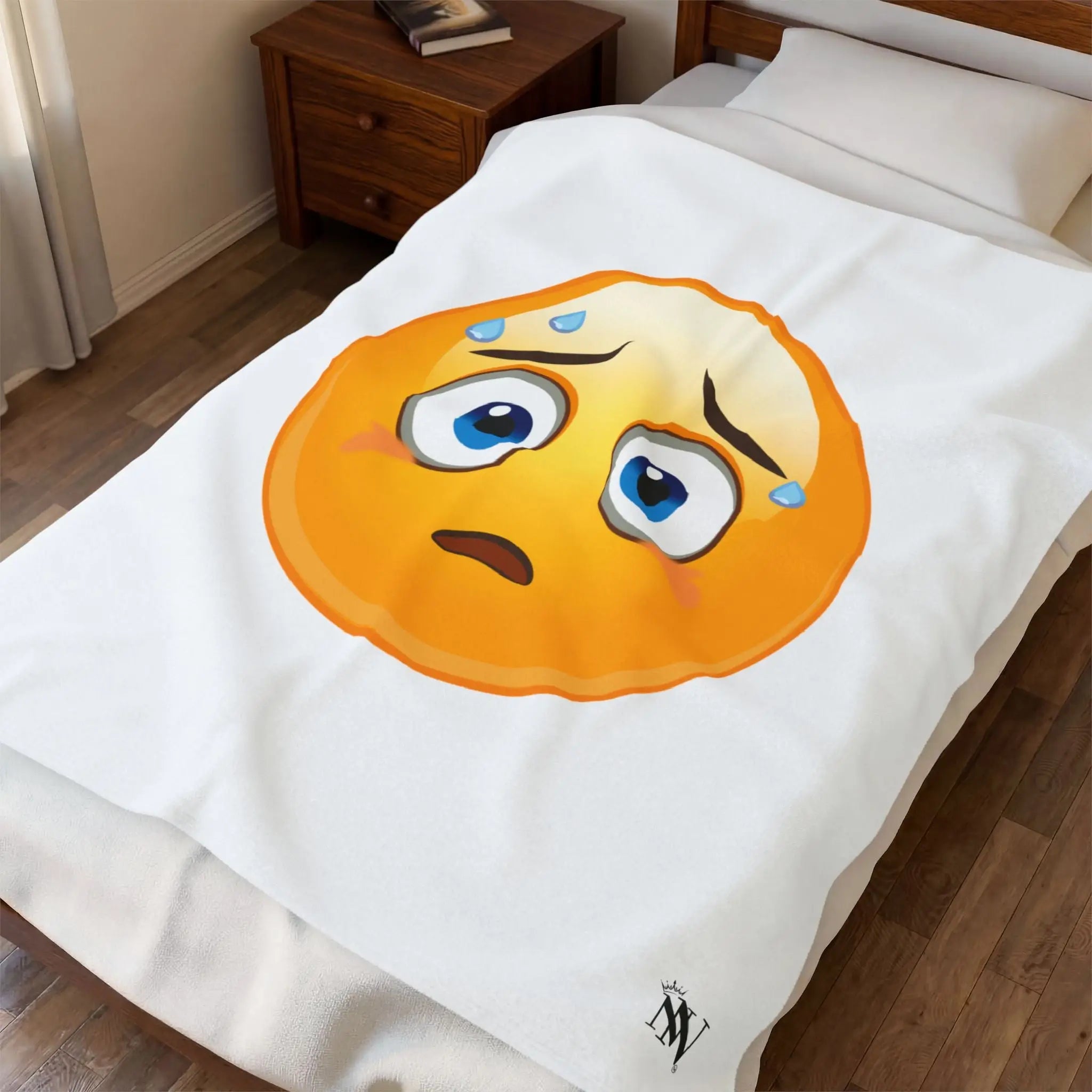 Sweating It Emoji Blanket