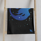 Mermaid Blue Stars Black Cum Towel