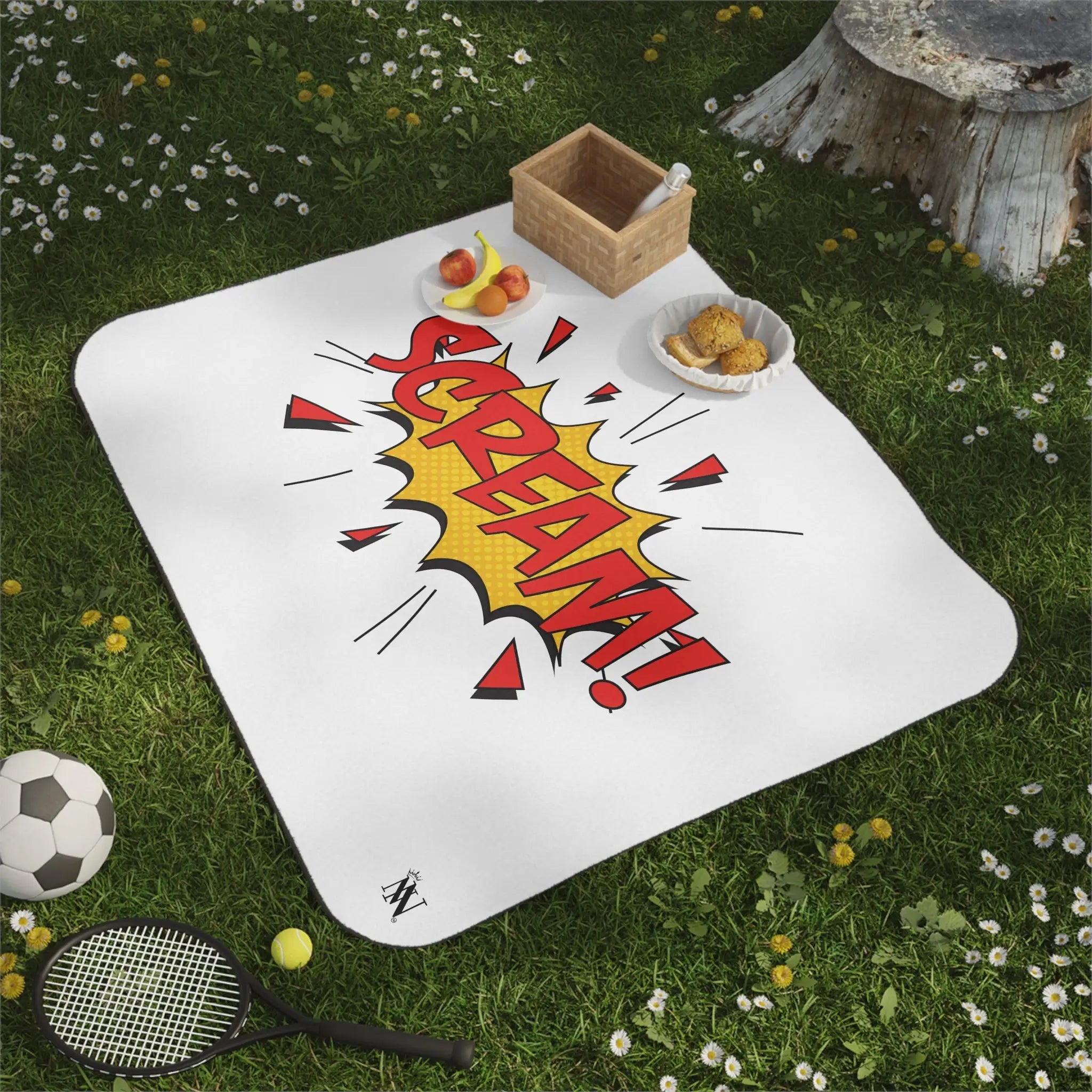Scream! Cartoon Fun | Mix Match Fun-Flirty Lovers’ Water-Resistant Blankets