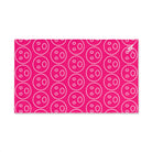 Surprised Emoji Pattern Signature Pink Cum Towel