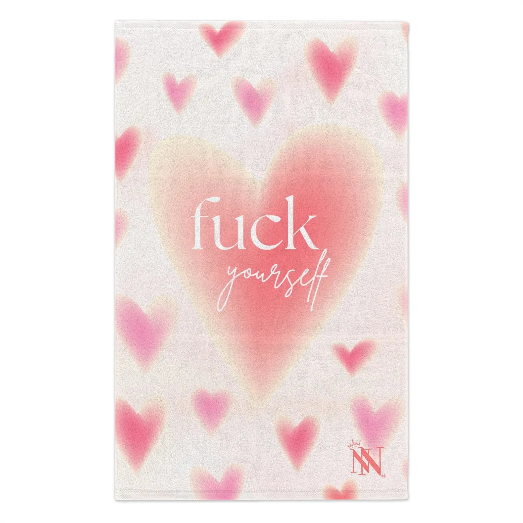 Fuck Yourself Heart Pattern Fun Sex Towel